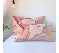 Azul Rosa Morado Mármol Juego de Funda de edredón Adultos Mujer Ropa de Cama Acuarela Mármol Líquido Dorado Patrón Diseño Funda nórdica Súper Suave Cómodo (Estilo 2, 2 Fundas de Almohada 50x75 cm)