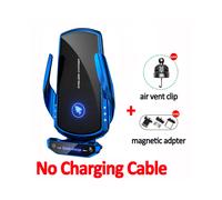 (Azul Sin cable) Cargador inalámbrico para coche de 15 W para iPhone 12 13 14 Pro Max Xiaomi Mi 12 11