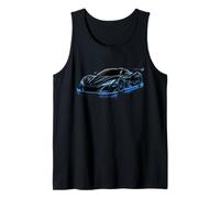 Azul Supercar Street Turbo Racing Car Design Niños Hombres Mujeres Camiseta sin Mangas