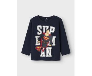 Azul Superman Top De Manga Larga