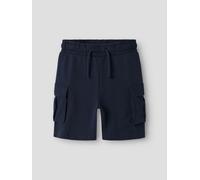 Azul Tejido De Sudadera Shorts Cargo