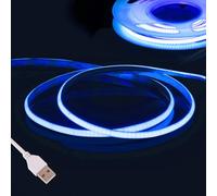 Azul Tira LED COB 3m,Fosingut 5V USB Luz de Fondo de TV,CRI90+ 480 LEDs/m 2.7mm Luces LED Strip,Flexible Tiras LED de Interior Retroiluminación de TV para Decor Hogar DIY,Cocina,Espejo,Dormitorio,Bar