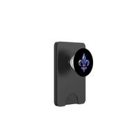 Azul Violeta Flor De lis Francés Arte Heráldico Icono PopSockets PopWallet para MagSafe