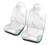Azul y blanco Art Dua Sarung JOK Mobil,& Sarung JOK Mobil Depan, Cocok Untuk Sebagian Besar Mobil, SUV, Truk, Van, Dll.