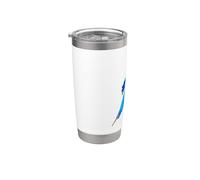 Azul Y Oro Guacamayo Loro Pájaro Foto Vaso térmico de acero inoxidable de doble pared
