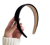 Azul y sólido Color Wide Edge Versatile Accessory Manguera Acero (Negro, One Size)