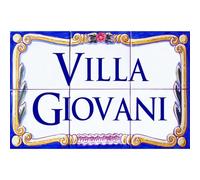 Azul'Decor35 - Placa de calle personalizada - Mayólica - 20 x 30 cm - Clásica - Multicolor