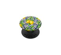 Azulejo Azul Limón Estética Verano Italiano Europeo PopSockets PopGrip Adhesivo