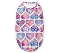 Azulejo con Mandalas Corazón Camisas para Perros Sudadera para Mascotas Ropa de Regalo de cumpleaños Camiseta sin Mangas Camiseta sin Mangas de Verano para Cachorro Gato