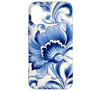Azulejo Portugués Azulejo Azul Patrón Floral Diseño Carcasa para iPhone 16 Plus