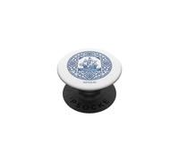 Azulejo Portugués Azulejo Velero Carabela Blanco Azul PopSockets PopGrip Adhesivo