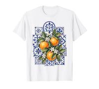 Azulejo Portugués Naranjas Lisboa Mediterráneo Costa Camiseta