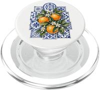 Azulejo Portugués Naranjas Lisboa Mediterráneo Costa PopSockets PopGrip para MagSafe