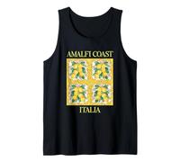 Azulejo Tradicional Italiano Costa de Amalfi Mediterráneo Vintage Camiseta sin Mangas