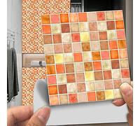 Azulejos Adhesivos Baño Cocina Naranja 10 Vinilos Cocina Azulejos Vinilos Para Baños Losetas Vinilo para Paredes Suelo Vinilo Autoadhesivo para Cocina