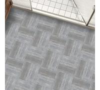 Azulejos Adhesivos Baño Retro Gris Azul Baldosas Adhesivas Pared Autoadhesivas Impermeables Muebles Decorativos Fácil de Usar Vinilo Adhesivo Cocina Pared 20x20 (10 Piezas)