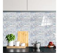 Azulejos Adhesivos Cocina 12x24 cm Brillante Plata Vinilo Cocina Impermeables PVC Protector Salpicaduras Revestimiento Pared Baño Decoración de Muebles Baldosas Adhesivas 10 Piezas