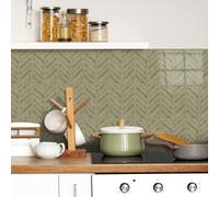 Azulejos Adhesivos Cocina 17x23 cm Geometría De Mármol Verde Vinilo Cocina Impermeables PVC Protector Salpicaduras Revestimiento Pared Baño Decoración de Muebles Baldosas Adhesivas 5 Piezas