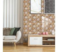 Azulejos Adhesivos Cocina Geometría Marrón Vinilo Adhesivo Cocina Azulejos Adhesivos Baño Pvc Baldosas Adhesivas Pared Impermeable Vinilos Baño Autoadhesivo Baldosas Adhesivas 27x27cm/20 Pcs