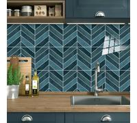Azulejos Adhesivos Cocina Geometría Verde Oscuro Vinilo Adhesivo Cocina Azulejos Adhesivos Baño Pvc Baldosas Adhesivas Pared Impermeable Vinilos Baño Autoadhesivo Baldosas Adhesivas 25x30cm/10 Pcs