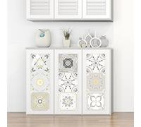 Azulejos Adhesivos Cocina Gris Claro Amarillo Baldosas Adhesivas Pared Pvc Vinilo Adhesivo Cocina Vinilos Baño Azulejos Impermeable Vinilo Adhesivo pared Baño Losetas Vinilicas 15x15cm/10 Piezas