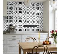 Azulejos Adhesivos Cocina Madera Negra Geométrica Suelo Vinilo Autoadhesivo Impermeable Baldosas Adhesivas Pared Muebles Decorativos Quitar y Pegar Vinilos Baño Azulejos 30x30 cm/ 10 pcs