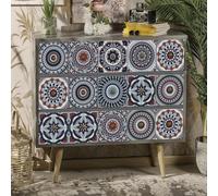 Azulejos Adhesivos Cocina Mandala Rojo Azul Baldosas Adhesivas Pared Gabinete Muebles Baño Autoadhesivo Impermeable PVC Hogar Decoración Vinilo Pared Cocina 10x10cm/24 piezas