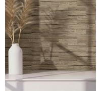 Azulejos Adhesivos Cocina Marrón Minimalista Baldosas Adhesivas pared Pvc Vinilo pared Cocina Resistentes al Agua y Aceite Vinilos Baño Azulejos Vinilo Adhesivo pared Baño Duradero 10x20cm/16 Pcs