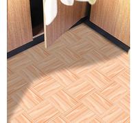 Azulejos Adhesivos Cocina Rayas Beige Naranja Suelo Vinilo Autoadhesivo Impermeable Baldosas Adhesivas Pared Muebles Decorativos Quitar y Pegar Vinilos Baño Azulejos 30x30 (10 Piezas)