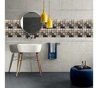 Azulejos Adhesivos Cocina Rayas Doradas Mármol Vinilo Cocina Azulejos Adhesivos Baño Pvc Revestimiento pared Baño Baldosas Adhesivas Pared Impermeable Peel and Stick Wall Tiles 10x10cm/10 Pcs