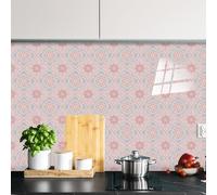 Azulejos Adhesivos Cocina Rosa Mandala Gris Vinilo Adhesivo Cocina Azulejos Adhesivos Baño Pvc Baldosas Adhesivas Pared Impermeable Vinilos Baño Autoadhesivo Baldosas Adhesivas 15x15cm/10 Pcs