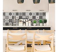 Azulejos adhesivos, multicolor, col-tiles-ROS-A908_15x15cm