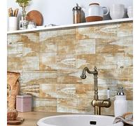 Azulejos Adhesivos Patrón De Ladrillo Marrón Vinilos Cocina Azulejos PVC Vinilos para Baños Impermeable Vinilos de Pared Decorativos Antisalpicaduras Vinilos Decorativos 10x30cm/18 Pcs