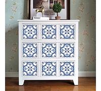 Azulejos AdhesivosElegante Azul Blanco Vinilos Cocina Azulejos Antisalpicaduras Vinilos Baño Azulejos Impermeable Vinilos de pared Decorativos Pintura para Azulejos Adhesivo de Pared 30x30cm