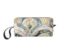 Azulejos Art Déco de mármol con patrón de Pasteles Suaves, Bolsa de Maquillaje Bolsa de cosméticos Bolsa de artículos de tocador de Viaje portátil Bolsa de Maquillaje