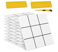 Azulejos autoadhesivos 2D más gruesos, 10 unidades, azulejos blancos adhesivos, azulejos de pared impermeables para cocina, baño, sala de estar, fregadero, RV, fondo de TV, 30 x 30 cm
