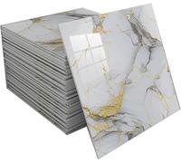 Azulejos Autoadhesivos De Mármol For Techo, Paneles Pared, Papel Pintado Impermeable Que Cubre Un Pie Cuadrado(E,60 tiles)
