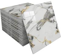 Azulejos Autoadhesivos De Mármol For Techo, Paneles Pared, Papel Pintado Impermeable Que Cubre Un Pie Cuadrado(A,60 tiles)