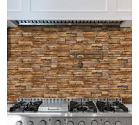 Azulejos autoadhesivos de PVC resistentes al agua con veta de madera marrón, 24 unidades, 12 x 24 cm, para cocina, baño, pared y suelo.