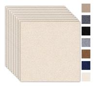 Azulejos autoadhesivos para alfombras, 30 x 30 cm, 10 unidades, 0,9 m², alfombra con respaldo, alfombra resistente para el hogar, oficina, comercio, beige