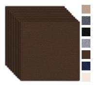 Azulejos autoadhesivos para alfombras, 30 x 30 cm, juego de 10 unidades, 0,9 m², alfombra con respaldo, resistente alfombra para el hogar, oficina, comercio, marrón oscuro