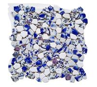 Azulejos Ceramica Azulejos de mosaico cerámica 100g, fragmentos irregulares azules, fabricación mosaicos artísticos DIY for manualidades, Hobby creativo, decoración pared del hogar