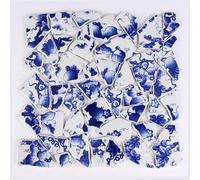 Azulejos Ceramica Azulejos de mosaico cerámica 100g, fragmentos irregulares azules, fabricación mosaicos artísticos DIY for manualidades, Hobby creativo, decoración pared del hogar