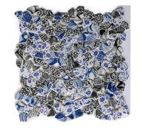 Azulejos Ceramica Azulejos de mosaico cerámica 100g, fragmentos irregulares azules, fabricación mosaicos artísticos DIY for manualidades, Hobby creativo, decoración pared del hogar
