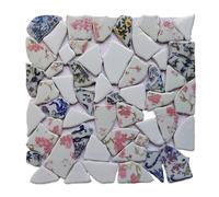 Azulejos Ceramica Azulejos de mosaico cerámica 100g, fragmentos irregulares azules, fabricación mosaicos artísticos DIY for manualidades, Hobby creativo, decoración pared del hogar