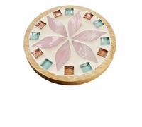 Azulejos Ceramica Kit de Material cristal mosaico hecho a mano, posavasos bambú artesanal, bolsa, fabricación tapete taza cuadrado redondo creativo