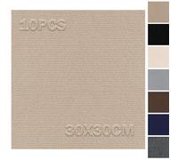 Azulejos de alfombra 30 x 30 cm autónomos - Juego de 10 unidades - 0,9 m² - Azulejos de alfombra autoadhesivos, alfombra con parte posterior, alfombra azulejos para cortar para apartamento, casa