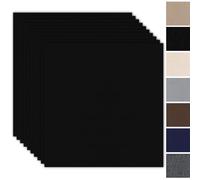 Azulejos de alfombra autoadhesivos, 30 x 30 cm, juego de 10 unidades, 0,9 m², alfombra con respaldo, autoadhesiva, alfombra resistente para el hogar, oficina, comercio, negro