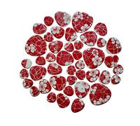 Azulejos de cerámica de 1 libra de colores vibrantes de tamaño mixto ovalados pulidos de mosaico, piezas de cerámica para manualidades, heces de maceta, decoración hecha a mano, cubierta de 11 x 11 pulgadas