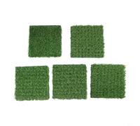 Azulejos de césped artificial verde de 5 piezas de 30 x 30 cm para patio y balcón
